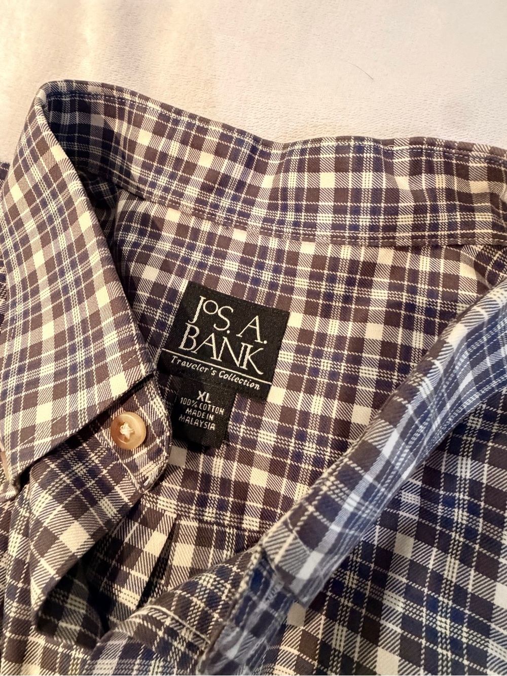 Jos. A. Bank Men's Plaid Button-Down Shirt - Traveler’s Collection